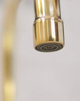 Brass Bridge Kitchen Faucet With Curved Legs