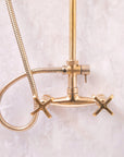Unlacquered Brass Exposed Shower System