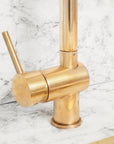 Unlacquered Solid Brass Pull Down Kitchen Faucet
