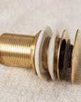 Unlacquered Brass Bathroom Sink Drain, Basin Sink Stopper, Pop up Drain