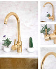 Unlacquered Brass Single Hole Basin Faucet, Brass Mixer Faucet