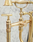 The Classic English Style Telephone Tub Filler, Brass Freestanding Filler