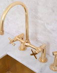 Brass Bridge Steed Kitchen Faucet