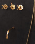 Solid Brass Rainfall Shower, Unlacquered Brass Shower Set