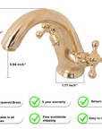 Unlacquered Brass Bathroom Vanity Faucet