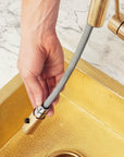 Unlacquered Solid Brass Pull Down Kitchen Faucet