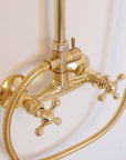 Unlacquered Brass Exposed Shower - High Pressure System Shower