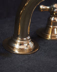 Unlacquered Brass Deck Mounted Faucet, 3 Holes Bathroom Faucet