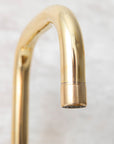 Deck Mount Brass Bathroom Faucet, Brass 3 Holes Widespread Faucet