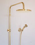 Unlacquered Brass Exposed Shower - High Pressure System Shower