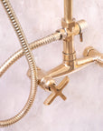 Unlacquered Brass Exposed Shower System
