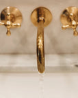 Unlacquered Brass Handcrafted Wall Mounted Faucet, Snake Style