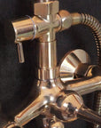 Luxury Shower System With Tub Filler, Unlacquered Solid Brass Shower