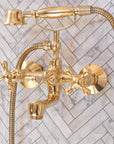 Unlacquered Brass Bath Tub Filler, Brass Wall mounted Tub Filler