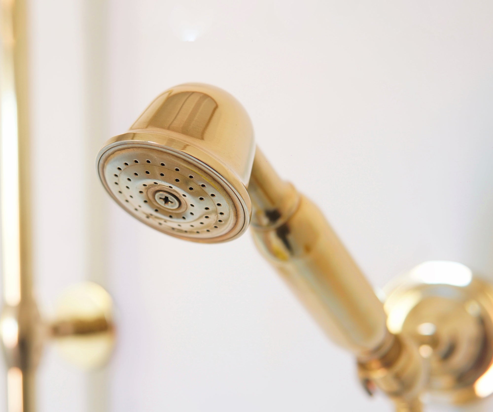 Unlacquered Brass Exposed Shower - High Pressure System Shower