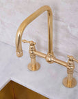 Brass Kitchen Bridge Faucet - Seven
