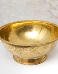 Engraved Brass Vessel Sink, Brass Bathroom Sink
