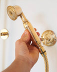 Unlacquered Brass Exposed Shower - High Pressure System Shower