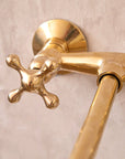 Unlacquered Brass Wall Mount Faucet for Bathroom and Kitchen