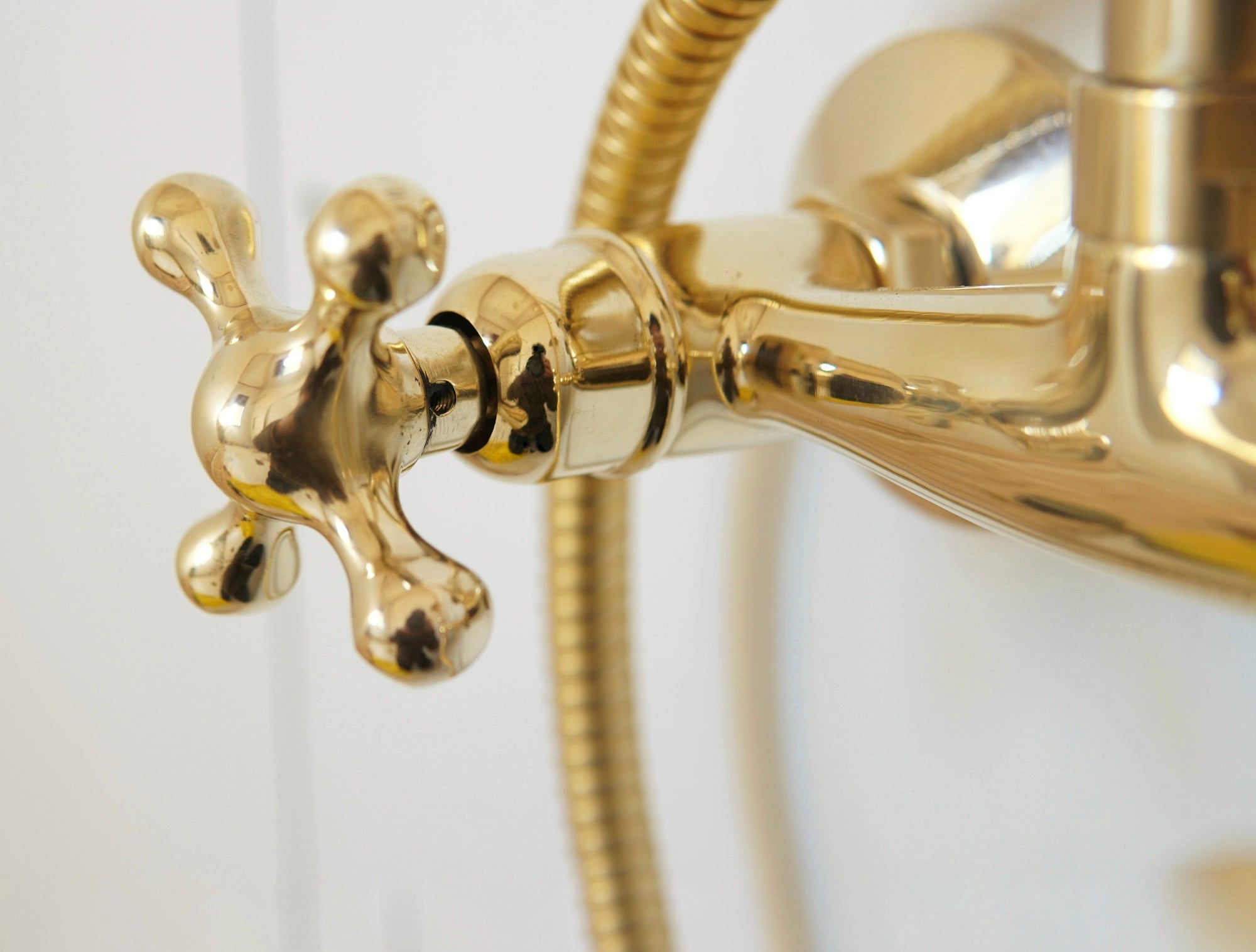 Unlacquered Brass Shower System, Rainfall Headshower