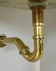 Solid Unlacquered Brass S-trap , Brass Water Trap