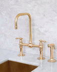 Brass Kitchen Bridge Faucet - Seven