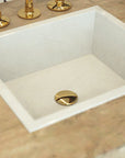 Unlacquered Brass Bathroom Sink Drain, Basin Sink Stopper, Pop up Drain