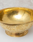 Engraved Brass Vessel Sink, Brass Bathroom Sink
