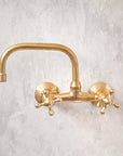 Wall Mounted Solid Brass Faucet For Bathroom and Kitchen