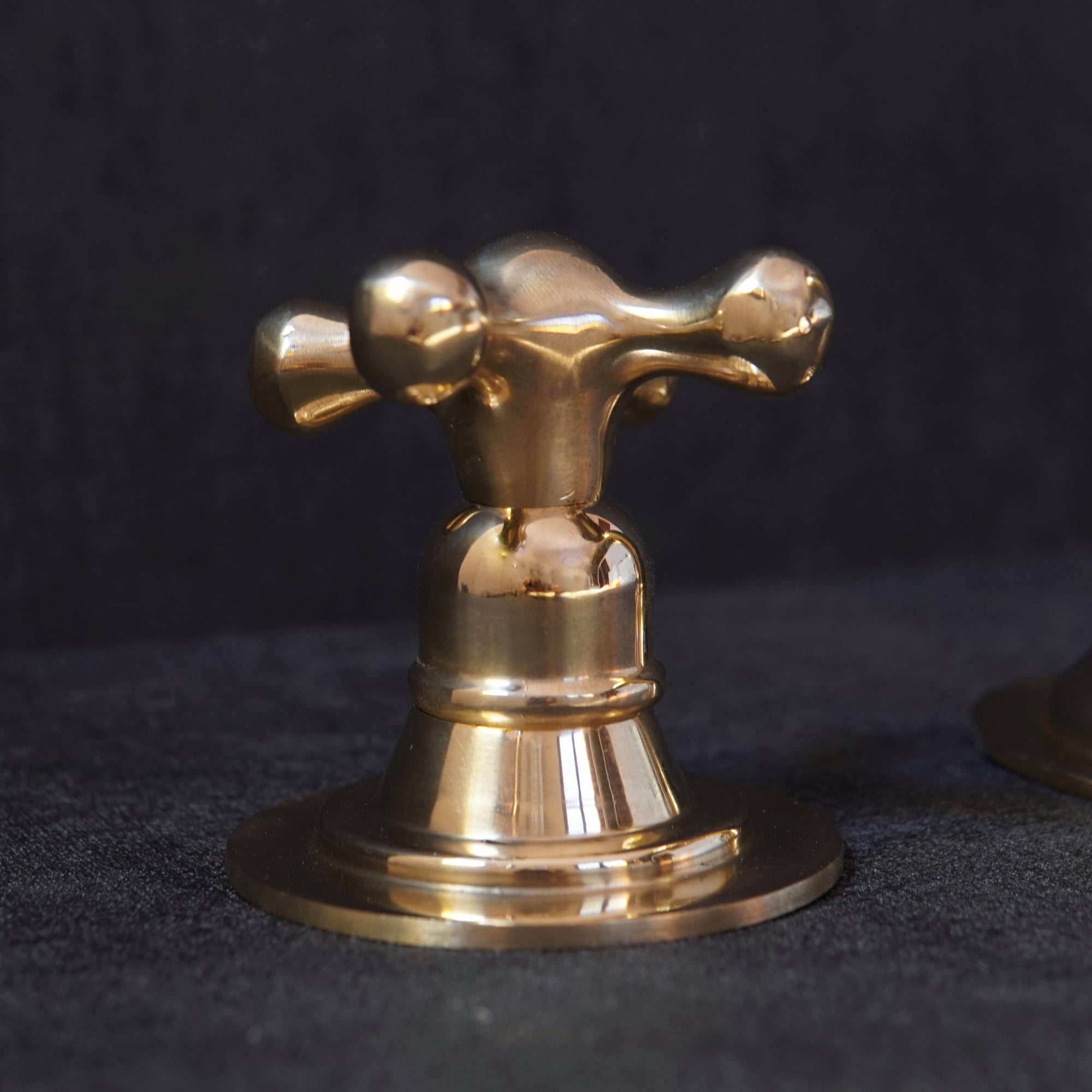 Unlacquered Brass Deck Mounted Faucet, 3 Holes Bathroom Faucet