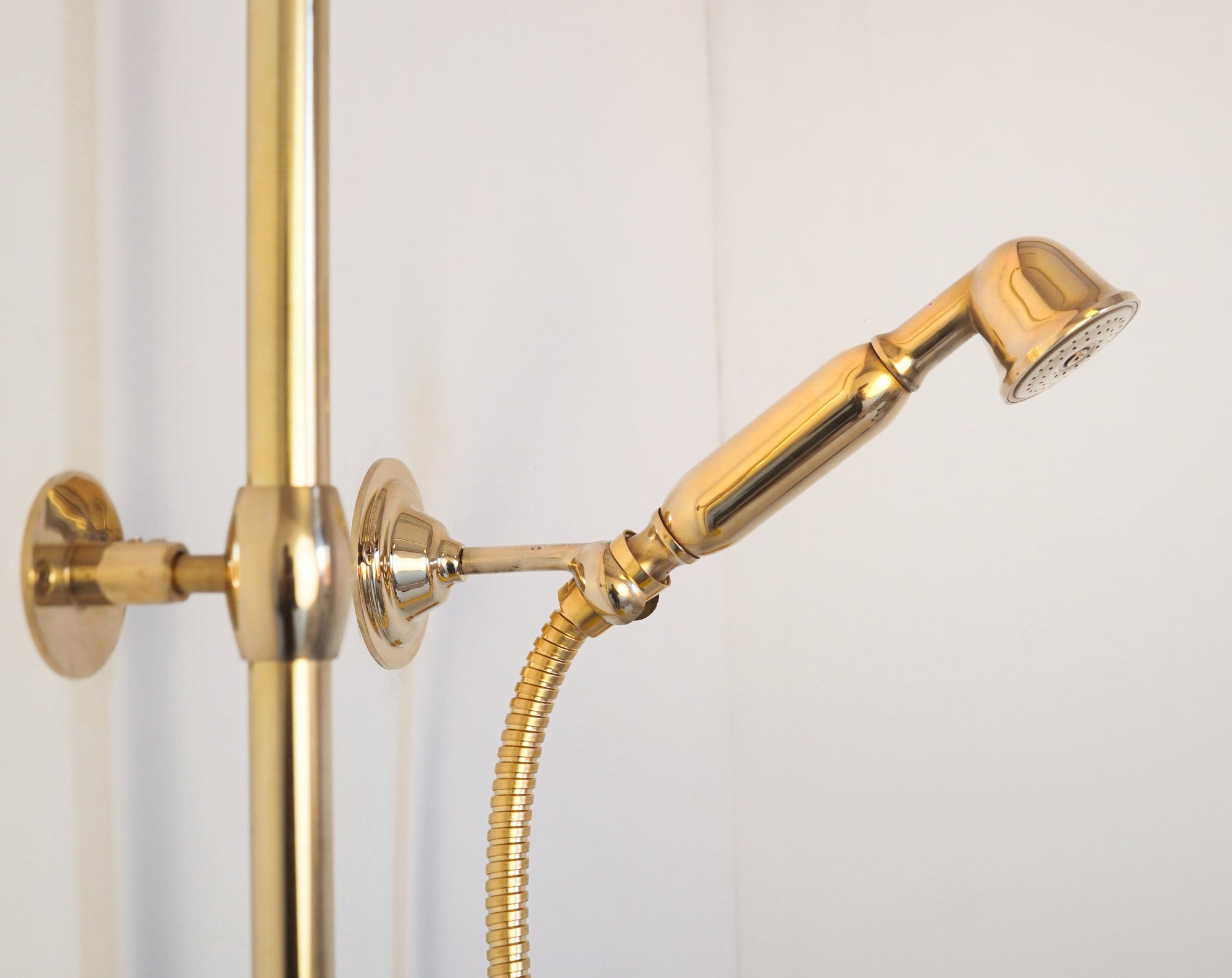 Unlacquered Brass Exposed Shower - High Pressure System Shower