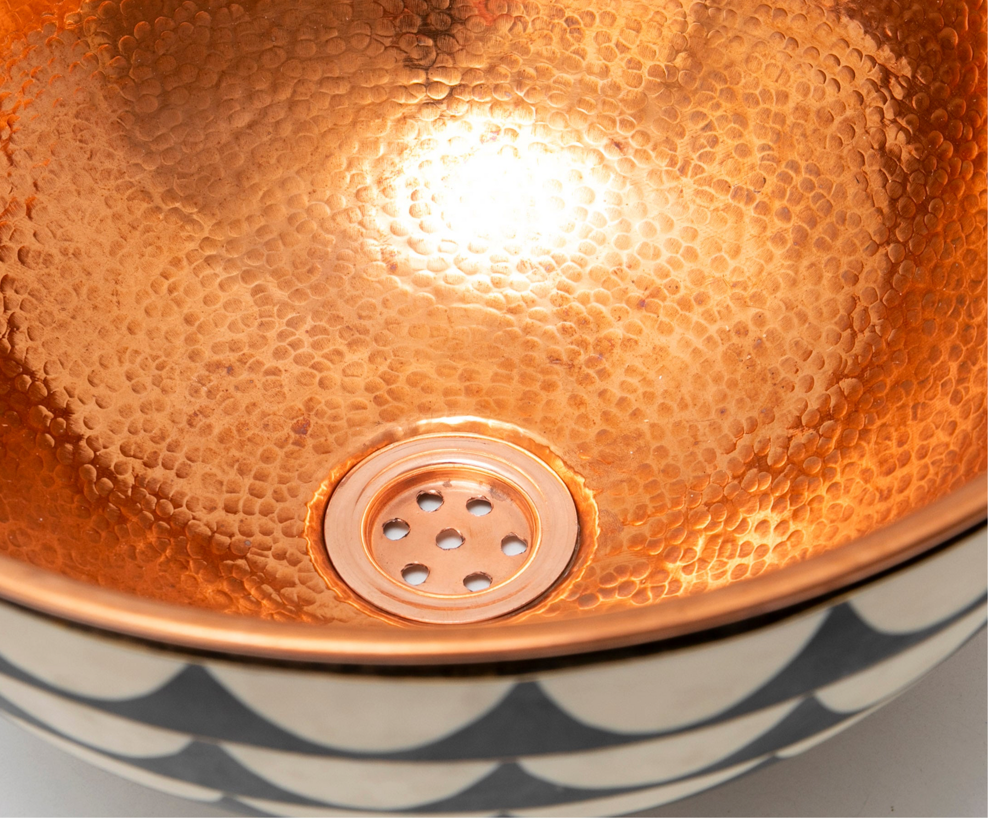 Copper and Wood Vanity Vessel Sink