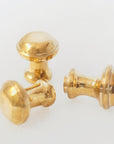 Unlacquered Brass Knobs, Antique Brass Round Knob, Vintage Cabinet Knobs