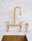 Brass Kitchen Bridge Faucet - Seven