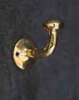 Unlacquered Solid Brass Hook, Multi use Hook For Storage