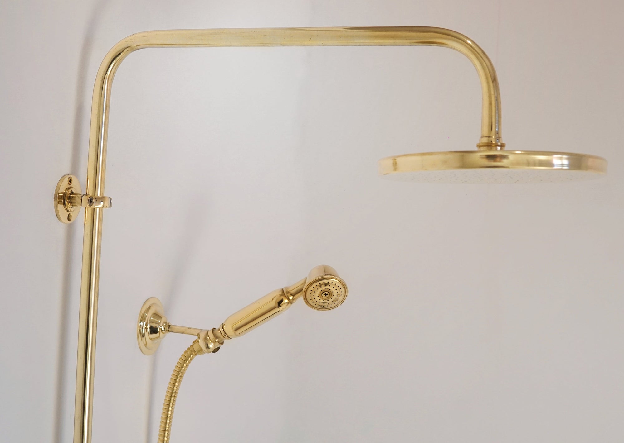 Unlacquered Brass Shower System, Rainfall Headshower