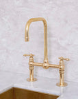 Brass Kitchen Bridge Faucet - Seven