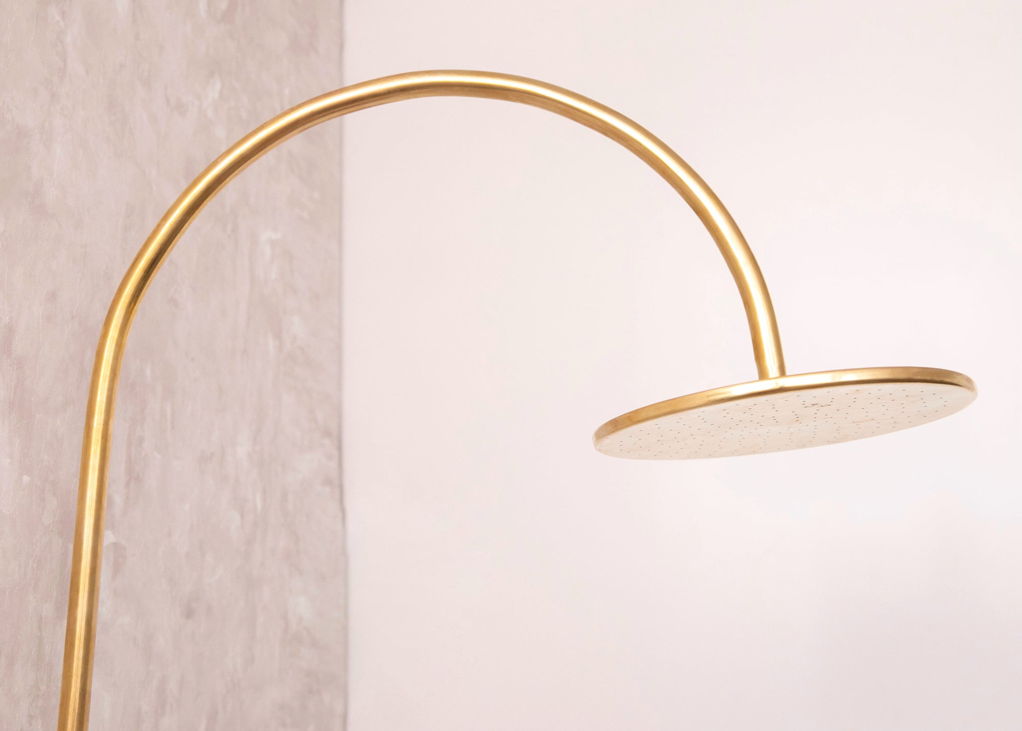 Unlacquered Brass Exposed Shower System