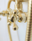 Unlacquered Brass Exposed Shower - High Pressure System Shower