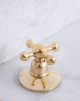 Deck Mount Brass Bathroom Faucet, Brass 3 Holes Widespread Faucet