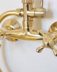 Unlacquered Brass Exposed Shower - High Pressure System Shower