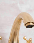 Unlacquered Brass Bathroom Vanity Faucet
