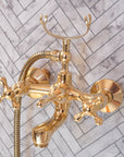 Unlacquered Brass Bath Tub Filler, Brass Wall mounted Tub Filler