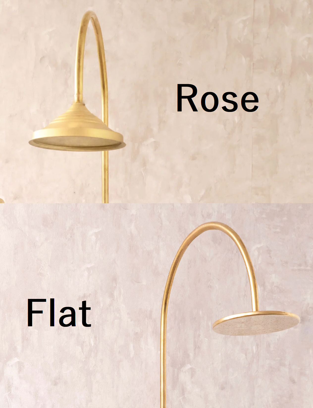 Unlacquered Brass Exposed Shower - High Pressure System Shower